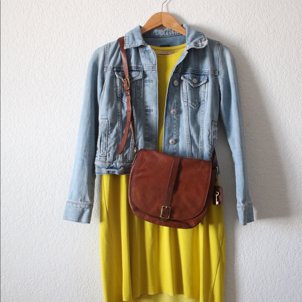 Zara Yellow Trafaluc Dress Sz: M